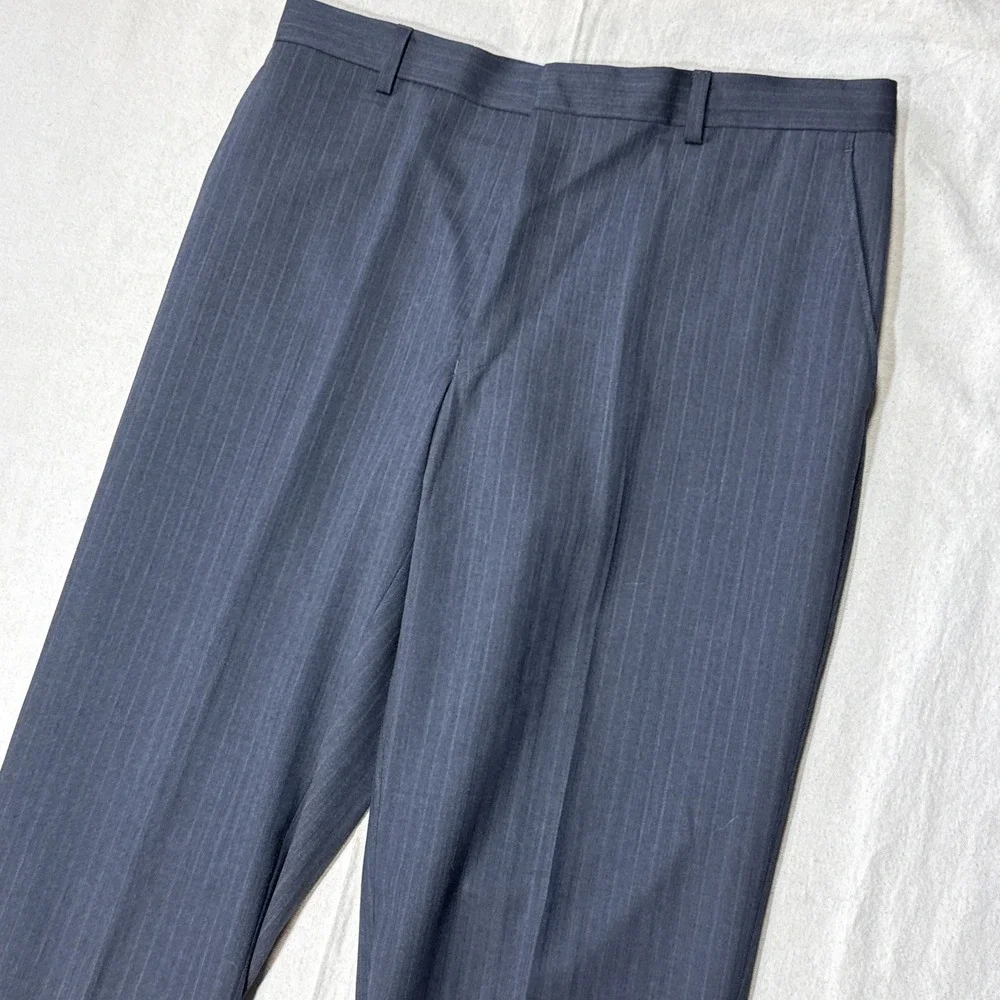 Jos. A. Bank Joseph Slim Fit Suit 41R W32 L31 Charcoal Grey Pinstripe 100% Wool